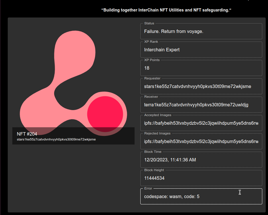 POAP WL Launched Status Screenshot